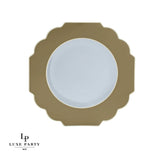 Scalloped Dinner Plates- Gold