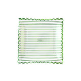 Green Striped Paper Plates