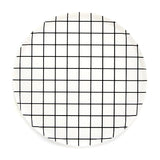 Black and White Grid Paper Plates