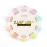 Rainbow Flowers Mini Hair Clip Set