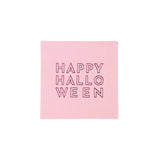 Happy Halloween Pink Cocktail Napkins