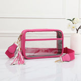 Hot Pink Small Rectangular Clear Bag