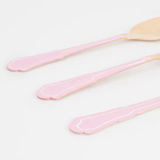 Elegant Pink Wooden Cutlery Set