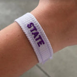 Kansas State Woven Embroidered Friendship Bracelet