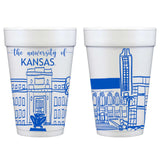 Kansas Skyline Styrofoam Cups