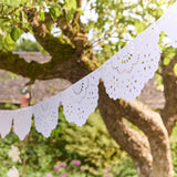 Broderie Anglaise Lace White Pennant Garland