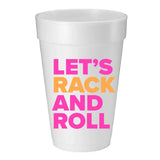 "Lets Rack and Roll" Mahjong Foam Cups