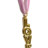 Valentine "Love" Velvet Charm Necklace