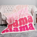 Mama Colorful Typography Cozy Throw