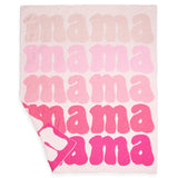 Mama Colorful Typography Cozy Throw