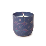 Sapphire Waters Lustre 10 oz Diamond Pattern Candle- Matte Blue