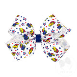 Medium Grosgrain College Star Collegiate Logo Print Bow