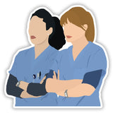 Meredith and Cristina Sticker