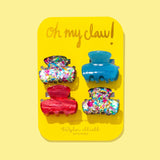 Colorful Confetti Mini Claw Clips