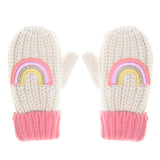 Disco Rainbow Knitted Mittens- 3-6 years