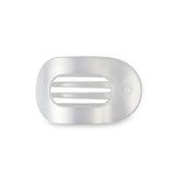 Teleties Small Flat Oval Clip- Mother of Pearl