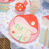 Bunnies in the Garden Mushroom House Large Plates