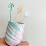 Mushrooms Pastel Drink Stirrers