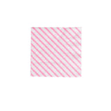 Striped Cocktail Napkins- Neon Rose