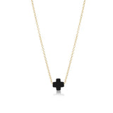 16" Necklace Gold - Signature Cross Small