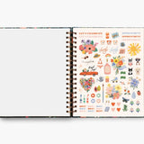 2024 17- Month Hardcover Spiral Planner- Peacock