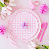 Check It! Tickle Me Pink Dinner Plate