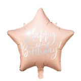 Light Powder Pink Foil Happy Birthday Balloon