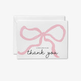 Pink Bow Thank You Cards