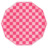 Pink Checkered Signature Dinner Plates