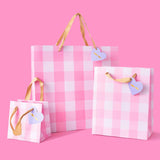 Light Pink Gingham Gift Bag