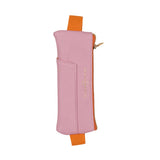 Vegan Leather Pen Pouch- Pink + Orange