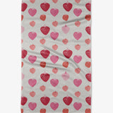 Pink Strawberries Tea Towel