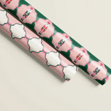 Pink Nutcracker Trellis Bows Double Sided Gift Wrap