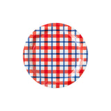 Americana Plaid Paper Plates