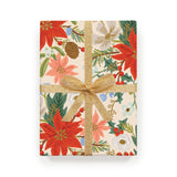 Poinsettia Wrapping Sheets- Roll of 3