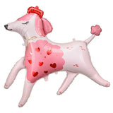 Pink Poodle Foil Balloon