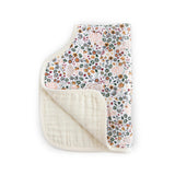 Cotton Muslin Burp Cloth- Pressed Petals