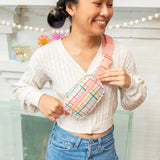 Puffy Small Hip Bag- Pretty Plaid