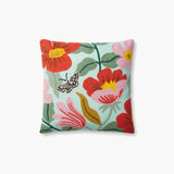 Mint Primrose Embroidered Pillow