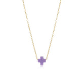 16" Necklace Gold - Signature Cross Small