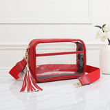 Red Small Rectangular Clear Bag