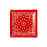 Red Bandana Paper Plates