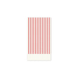 Believe Red Ticking Fringe Guest Napkin