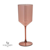 Upscale Rose Plastic Wine Cups- set of 4