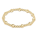 Classic Sincerity Pattern 6mm Bead Bracelet - Gold