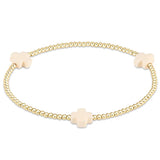 Small Signature Cross Gold Pattern Bracelet 2mm