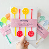 Smiley Faces Drink Stirrer Set