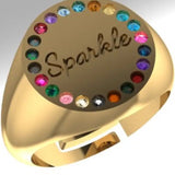 "Sparkle" Rhinestone Adjustable Ring