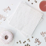 Spotty Print Rose Gold Napkins