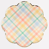 Spring Plaid Dinner Plates